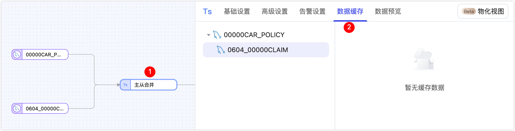 重建子表缓存
