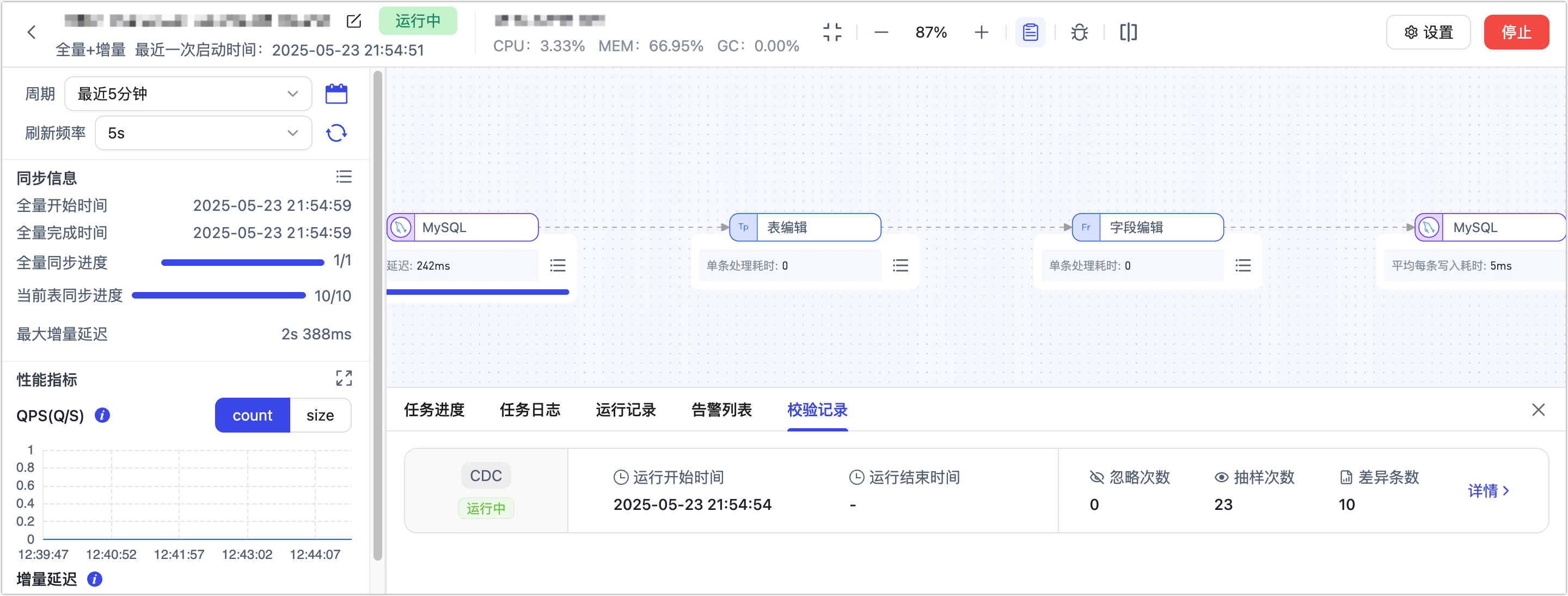 任务监控页面